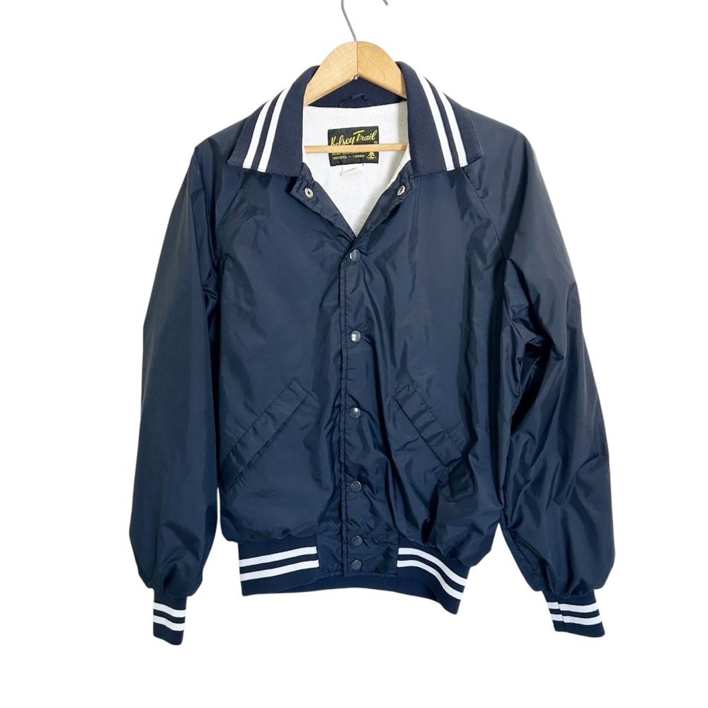 Vintage Men's Kelsey Trail Jacket Size S Navy Blue & White Winnipeg-Canada